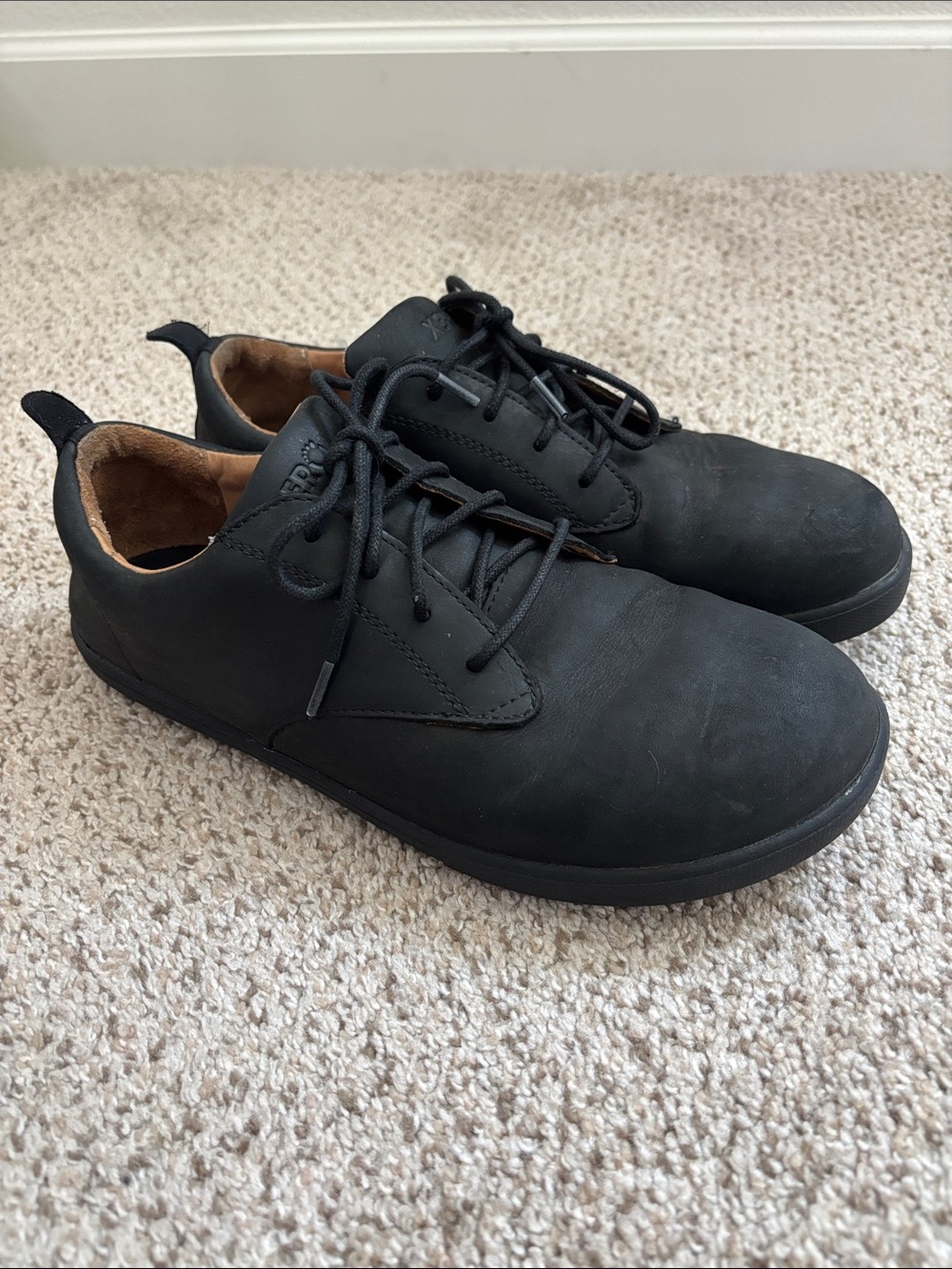 Xero Men’s Glenn Dress Casual Leather Lace Up Shoe Black Size 11 Barefoot Shoes
